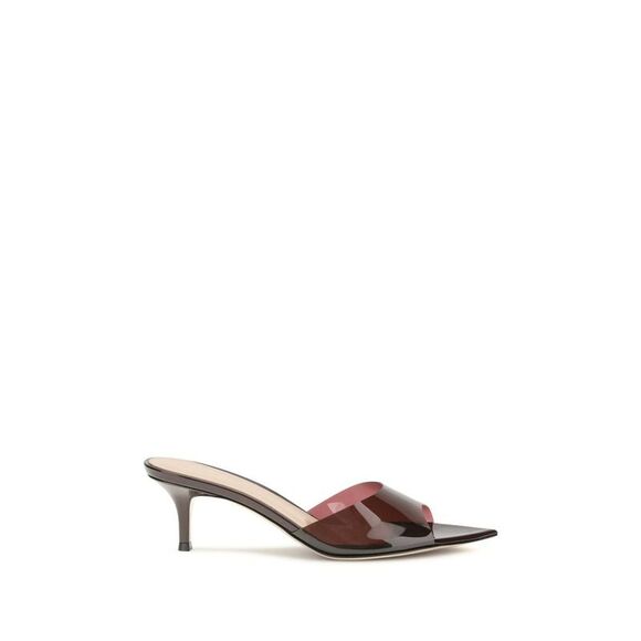 Gianvito Rossi Bordeaux Polyurethane Stiletto Heel Women's Sandals